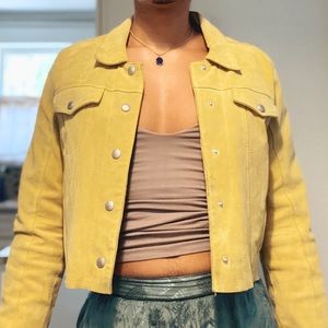 BLANK NYC Suede Trucker Jacket